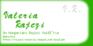 valeria rajczi business card